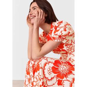 Whistles Red Bloom Floral Midi Dress